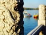 Intricate engravings at Beihai Park
