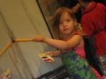 Little girl painting