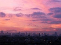 The Jakarta skyline at daybreak