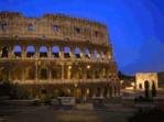 The Colosseum and Constantine\'s Arch by night